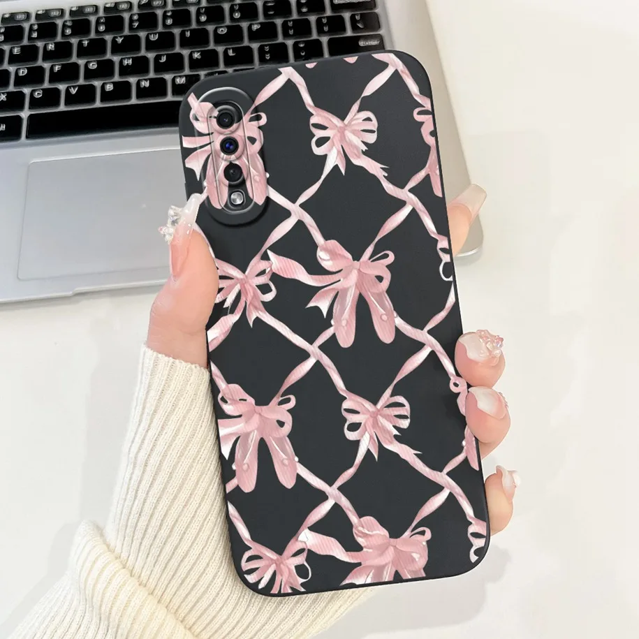 For Samsung Galaxy A30S Case SM-A307F Cover New Fashion Flower Bowknot Soft Silicone Protective Shell For Samsung A50 A50S Funda