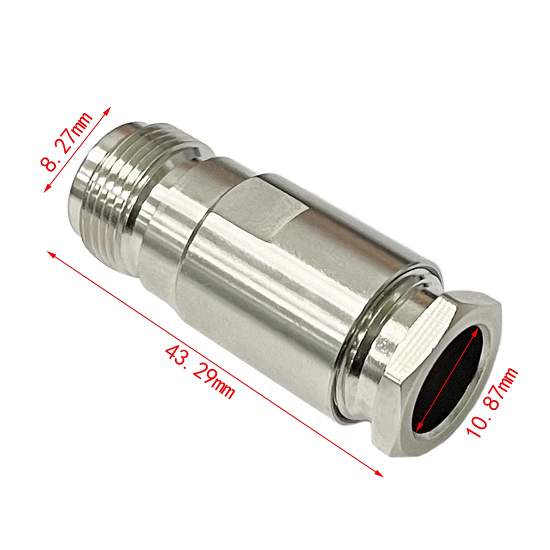 Abrazadera de conector coaxial RF Tipo N Hembra para Cable RG8, RG213, LMR400, niquelado recto, nuevo, venta al por mayor para WIFI, 1 ud.