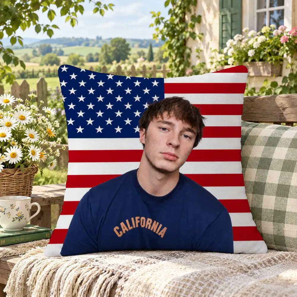 Celebrity Actor D-Drew Starkey Cushion Cover Soft Short Plush Anti-Mite Sofa Bedroom Den Car Dorm Decor Gifts