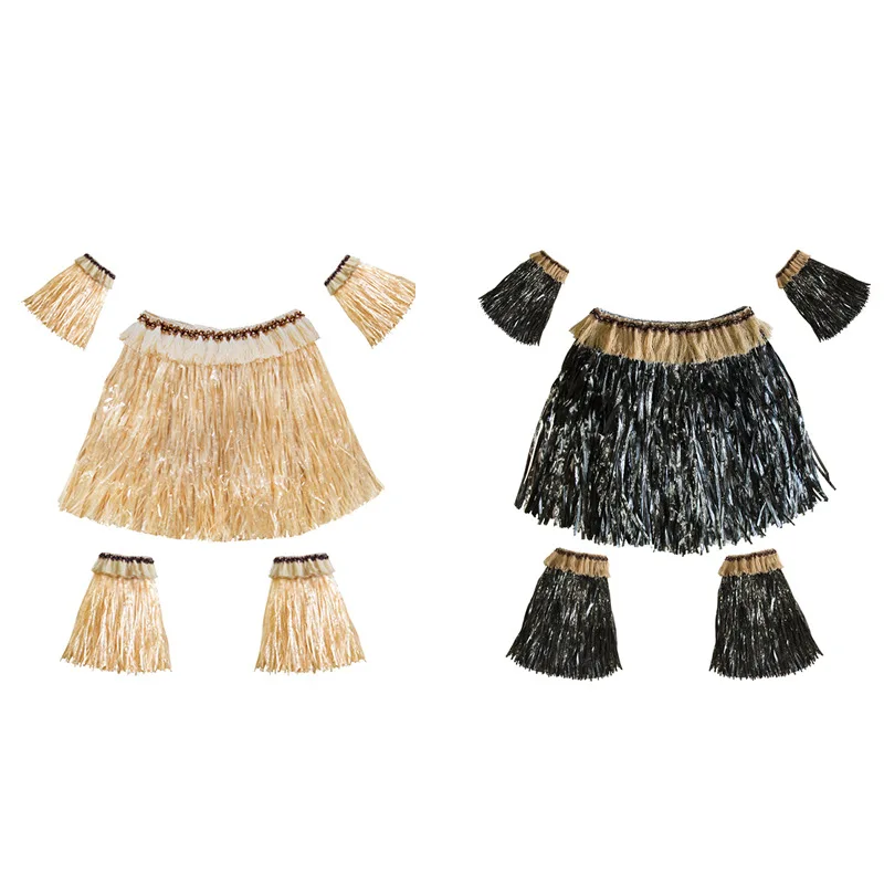 

Hawaiian Lace Grass Skirts for Hula Hawaiian Costumes Party Adults Straw Outfits Ladies Dress Up Hawaii Festive Party Supplies