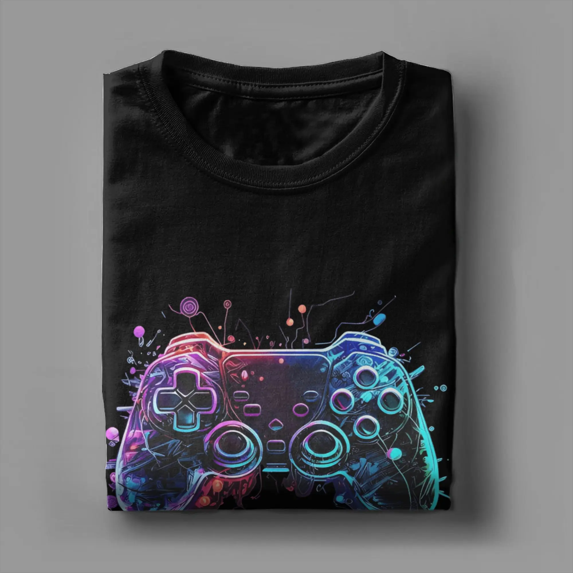 メンズ Tシャツ ゲーマーガールボーイ面白いコットン Tシャツ半袖ゲームパッド Tシャツ O ネック服夏