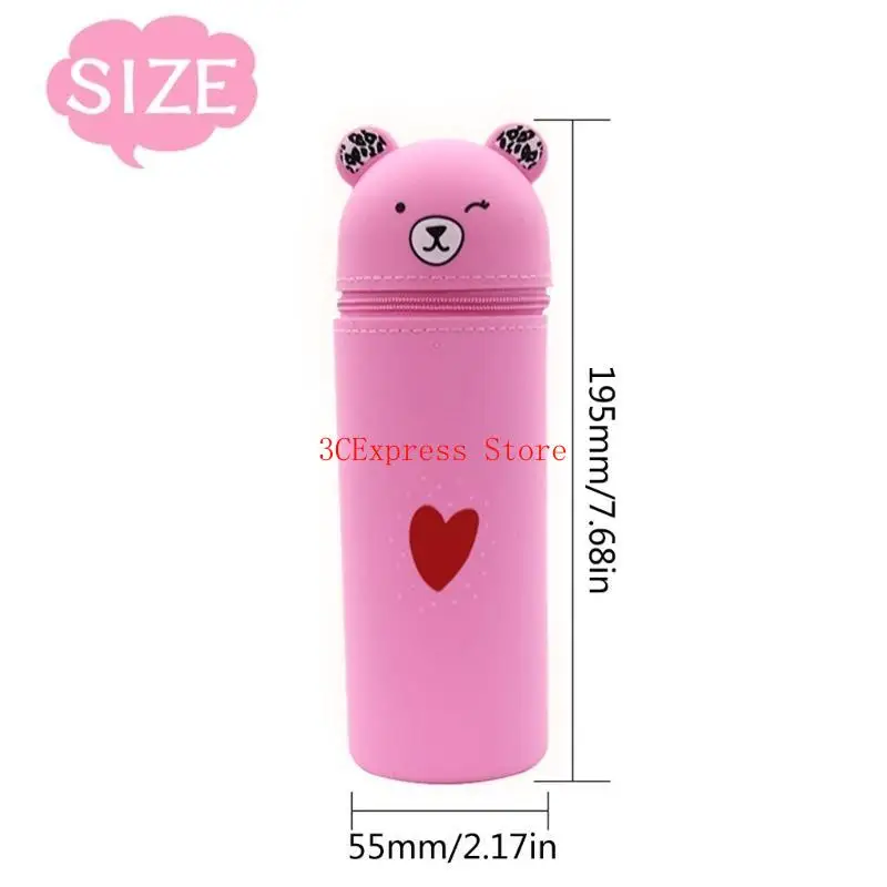 Túi bút silicone hoạt hình silicone đứng lên túi đồ đạc