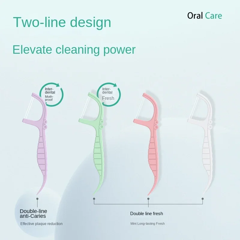 Hilo Dental para el cuidado bucal, limpiador de dientes con caja, cepillo Interdental portátil, higiene bucal