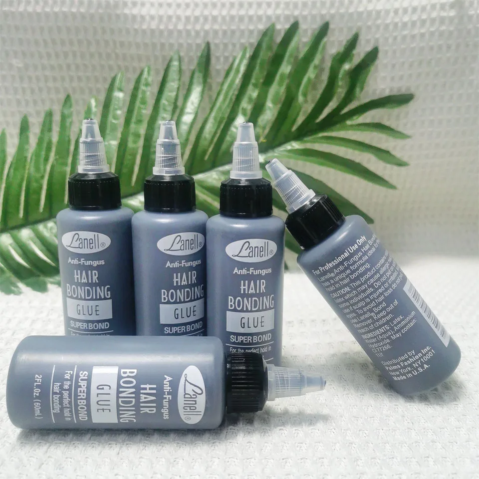 1 garrafa 1/2/4oz lanell cabelo preto tecelagem bond anti-fungo cola de ligação de cabelo cola de cílios cola de peruca cola de cabelo