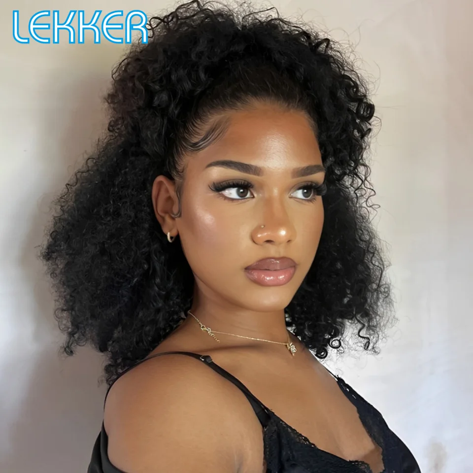 

Lekker черные афро странные объемные волны 100% человеческие волосы бразильские волосы Remy цвет 1 пучок 50 г/шт. плетение крючком наращивание волос