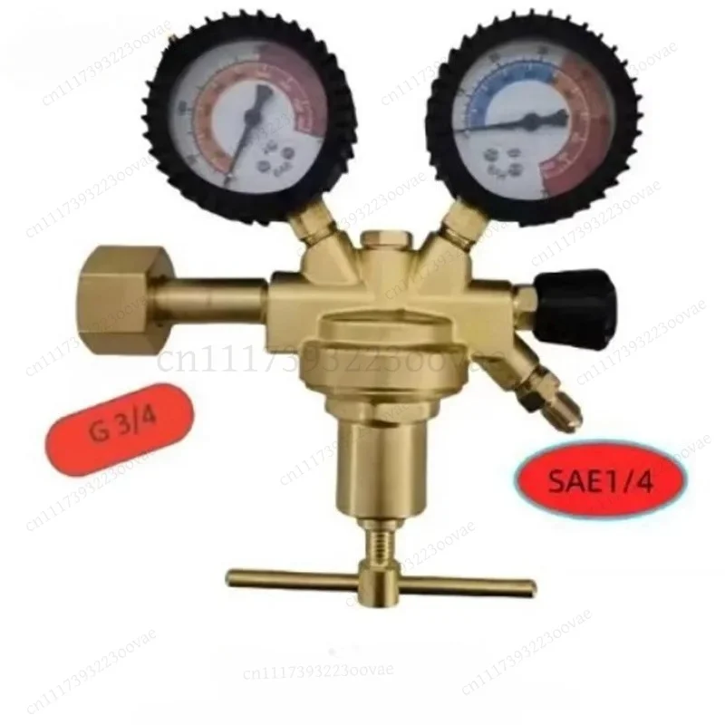All‑Copper High‑Pressure Nitrogen Pressure Reducer Valve For G3/4 Thread Equipment Spare Accessories