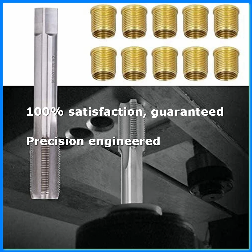 

Spark Plug Thread Repair Tools, High Speed Steel Tap Spark Plug with M14X1.25 Inserts and M16X1.25 Tap Kit-A73M
