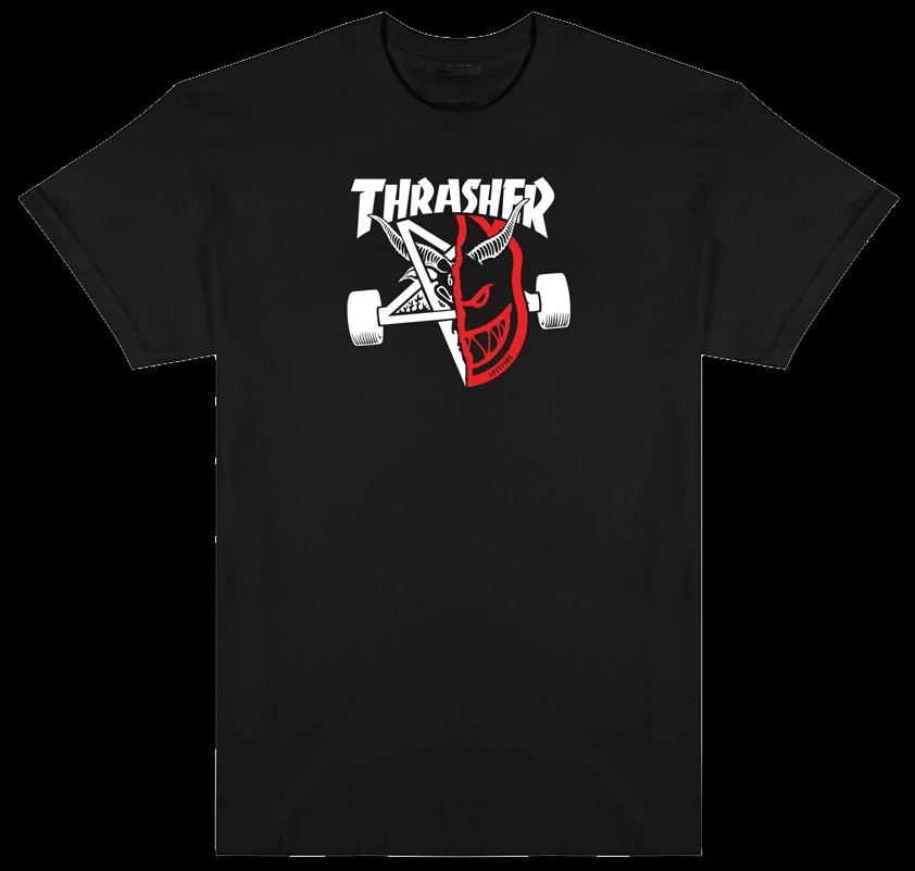 Thrash & Burn Skateboard Magazine Street Trends Brand T-Shirt Cotton Graphic Tee Men Women Summer Streetwear