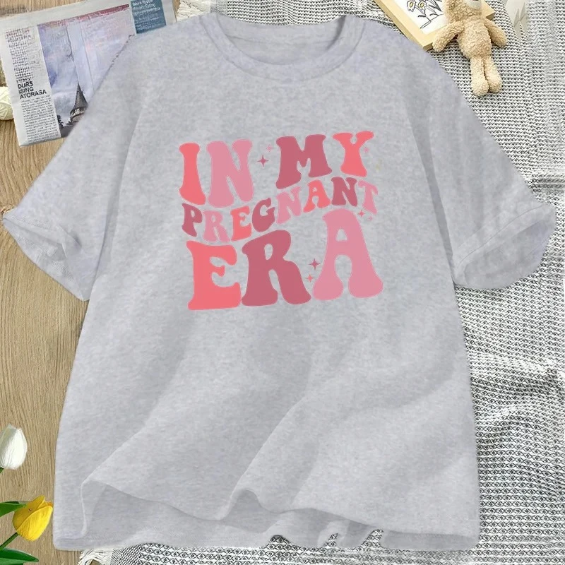เสื้อยืดในช่วงตั้งครรภ์ของฉัน เสื้อยืดสำหรับผู้หญิง เสื้อยืดประกาศการตั้งครรภ์ เสื้อยืดใส่สบายสำหรับฤดูร้อน