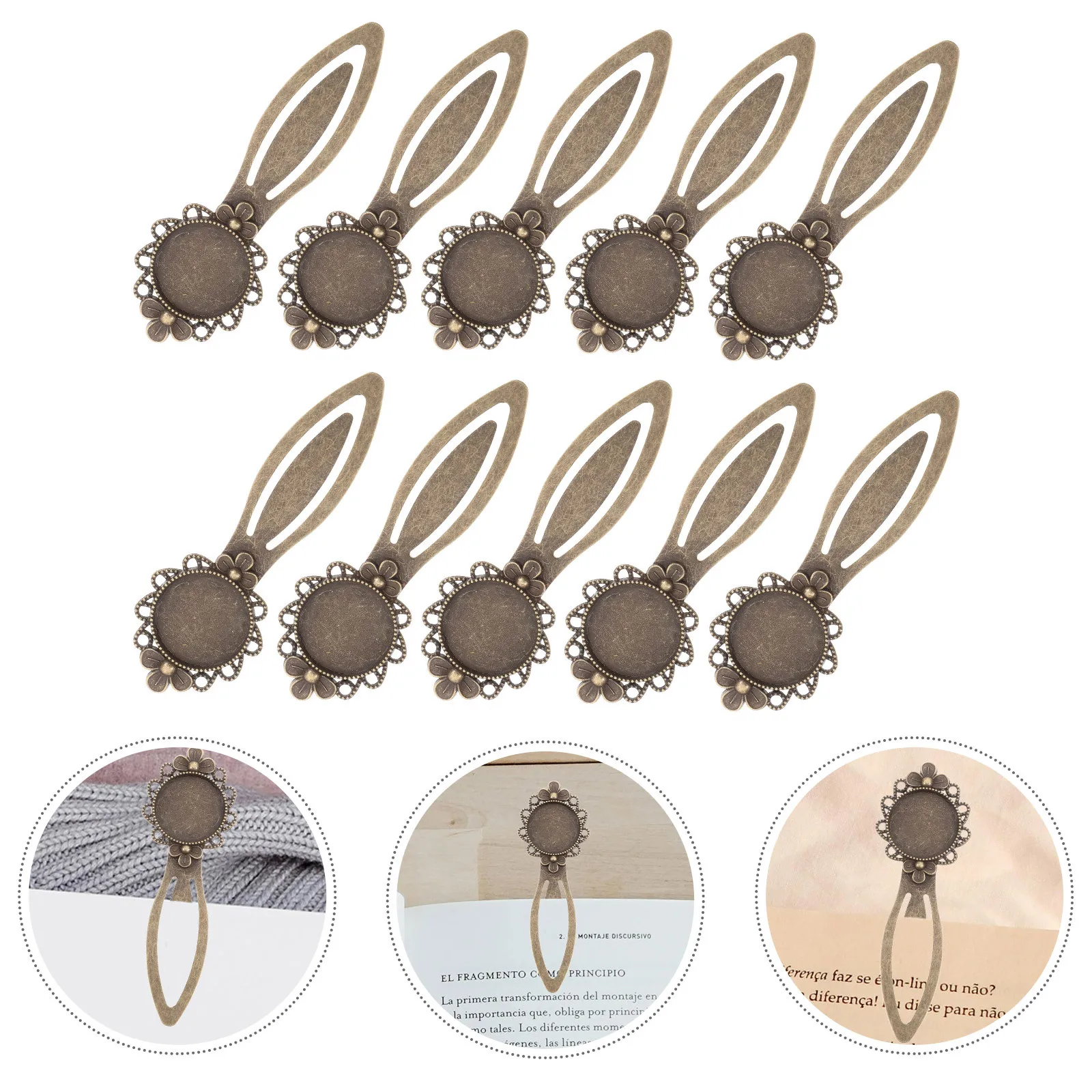 

10Pcs Copper Bookmarks Vintage Retro Decorative Craft Style Reading Marks Book Page Holders Perfect Gift for Students
