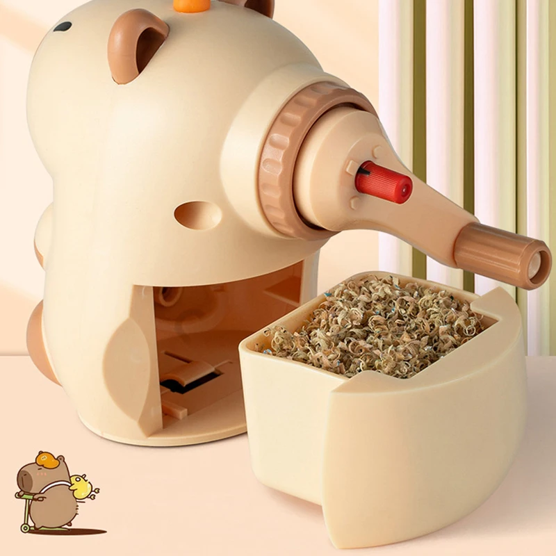 Nuevo Sacapuntas Capybara, cortador de lápices, sacapuntas de mesa para oficina y escuela, suministros de papelería