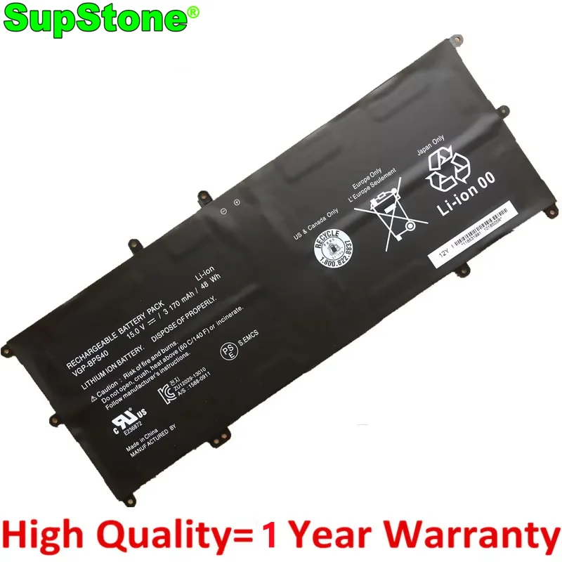 SupStone-Batería de VGP-BPS40 para Sony Flip SVF14A, SVF15A, SVF15N17CXB, SVF15NB1GL, SVF15NB1GU, SVF15NA1GU, SVF15N18, SVF14N18SC, SVF14NA1