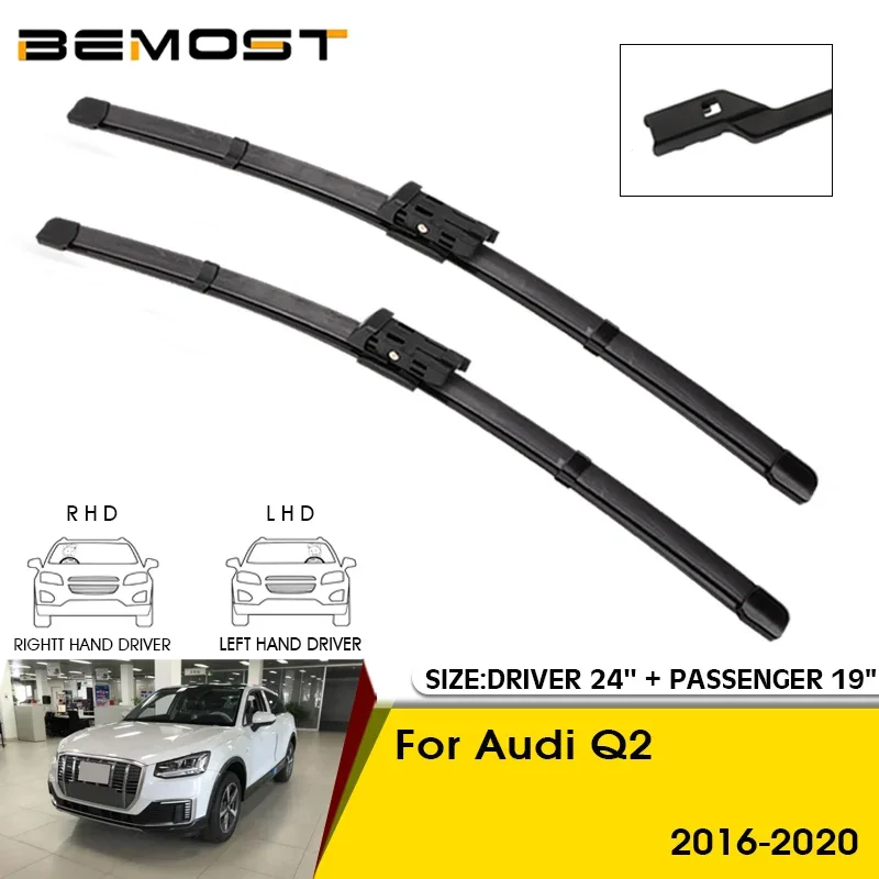 

Car Wiper Blade For Audi Q2 2016-2020 Windshield Windscreen Auto Front Window Wipers Blades 24"+19" Car Accessories