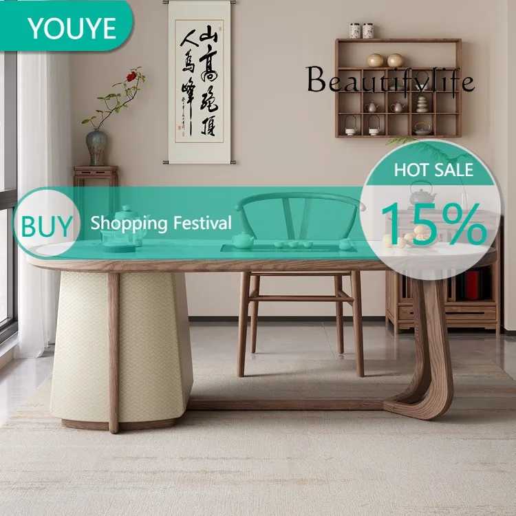 

Japanese-style Medieval Style Simple Solid Wood Tea Table Household Tea Making Set Integrated Tea Table X