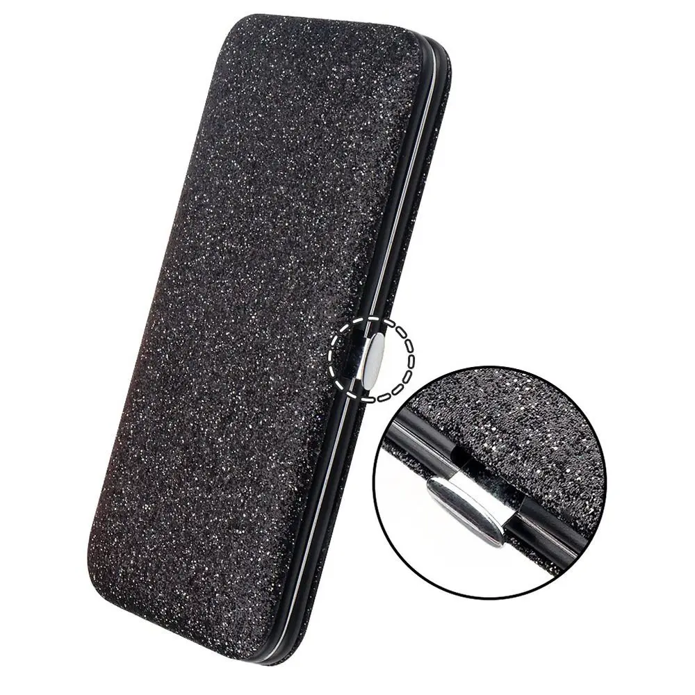 Glänzende Wimpernverlängerungspinzette, Box, schützende professionelle Wimpernverlängerungspinzette, Organizer, tragbar, 10 Farben