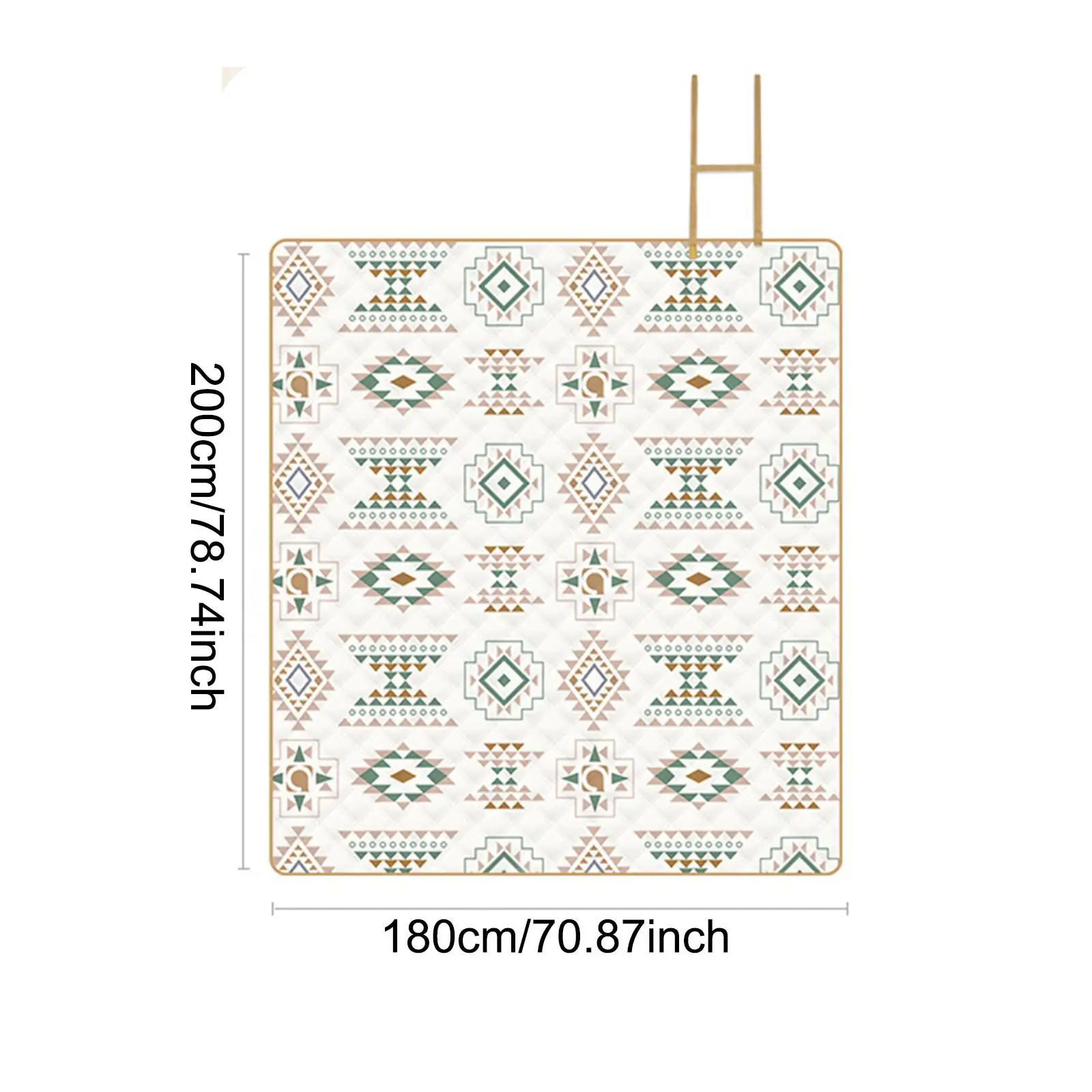 Portable Outdoor Camping Blanket Waterproof Washable Picnic Mat with Carry Strap for Hiking Park Grass Family Reusable