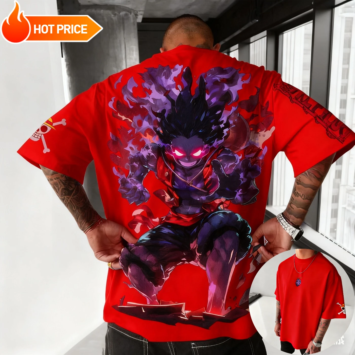 Luffy Gear 5 One Piece 2025 Anime Harajuku verano camiseta hombres de gran tamaño ropa de calle Retro mujeres Casual suelta manga corta Unisex