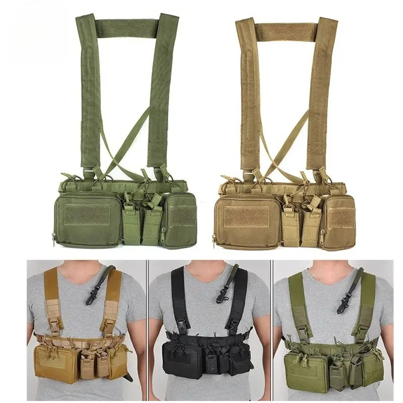 

Тактический нагрудный жилет, сумка для снаряжения, жилет для полевых тренировок, многофункциональный камуфляжный ремень с несколькими карманами, комплект для кемпинга CS