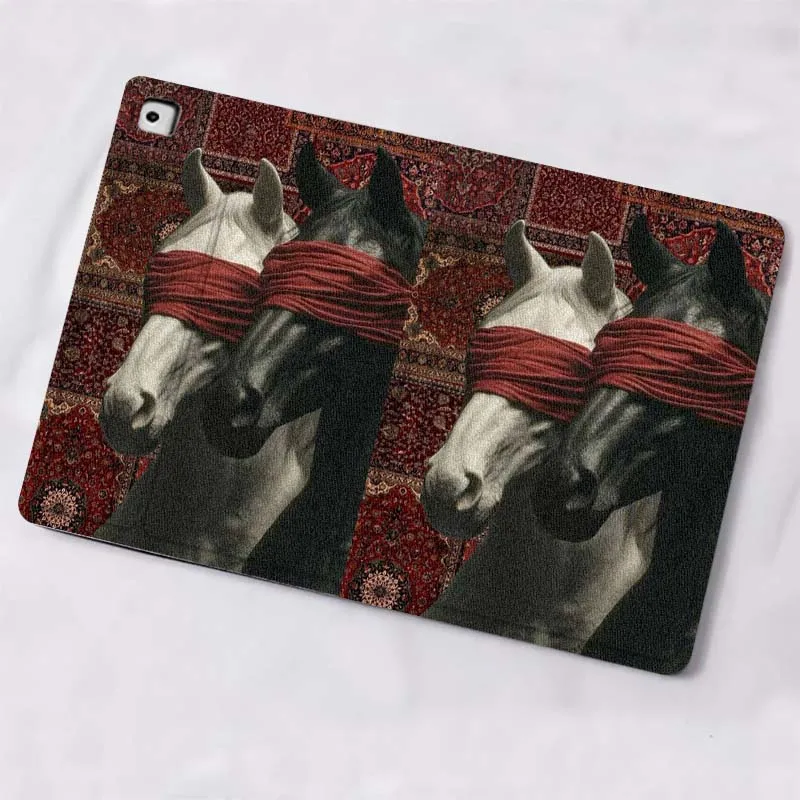 Red Art Horse For Lenovo Xiaoxin Pad Pro Tab M10 K10 Plus 3rd Y700 Gen 11 11.2 11.5 12.7 8.8 Inch Tablet Case 6