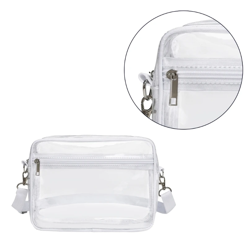 Bolso versátil, bolso cruzado, bolso hombro transparente impermeable para mujer y niña, bolso PVC moderno, bolso informal