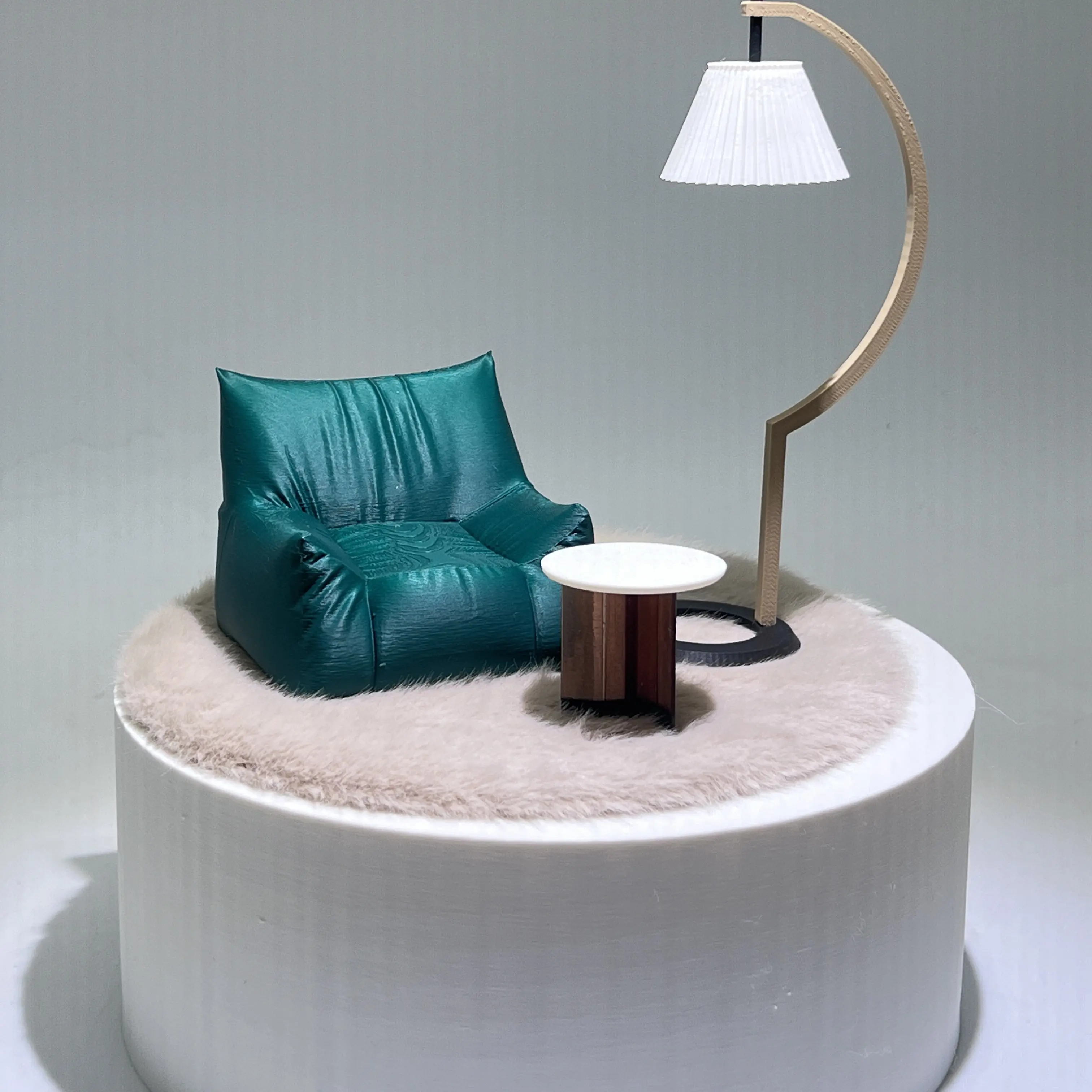 

1:12 Scale Original Miniature Furniture Greenery Sofa Figurine Model, Dollhouse Decor Craft Supplies Tabletop DisplayCollectors