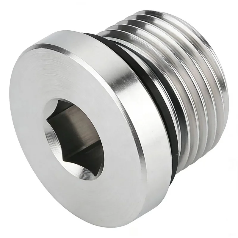 1 Piece PT1-1/4 1-1/2 Bolts 304 Stainless Steel Hex Socket ED Ring Sealed Plug with Flange Oil Plug  BSP Thread Plug Nut