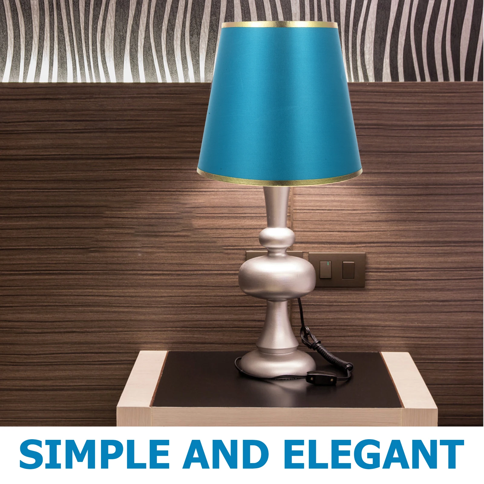 

Round Lamp Shade Fabric Table Lamp Cover Replacement For Desk Bedside Modern Light Shade Decorative Household Lighting