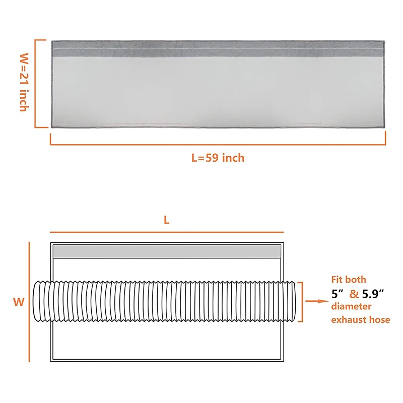 Portable Air Conditioner Hose Cover  Air Cloth Plate Air Outlet Pipe Tube Hose  Multifunctional Heat Insulation