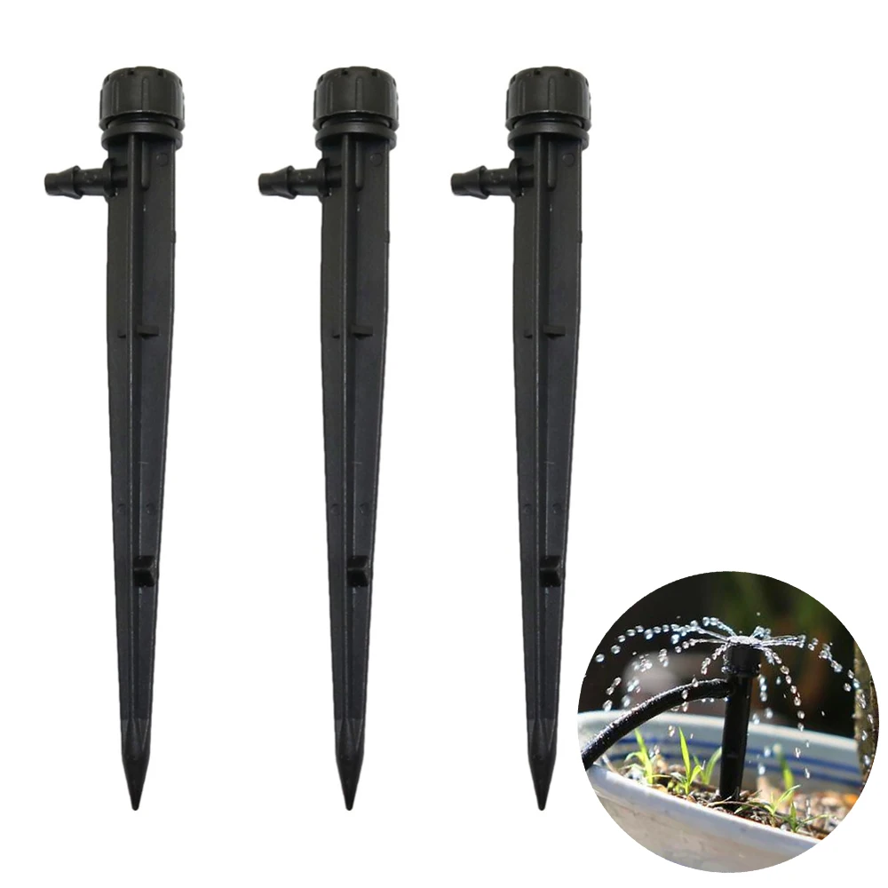 

50 Pcs Adjustable 8 Hole Spiked Dripper 360 Degree Sprinkler Gardening Horticulture Watering Nozzle Garden Irrigation Tools