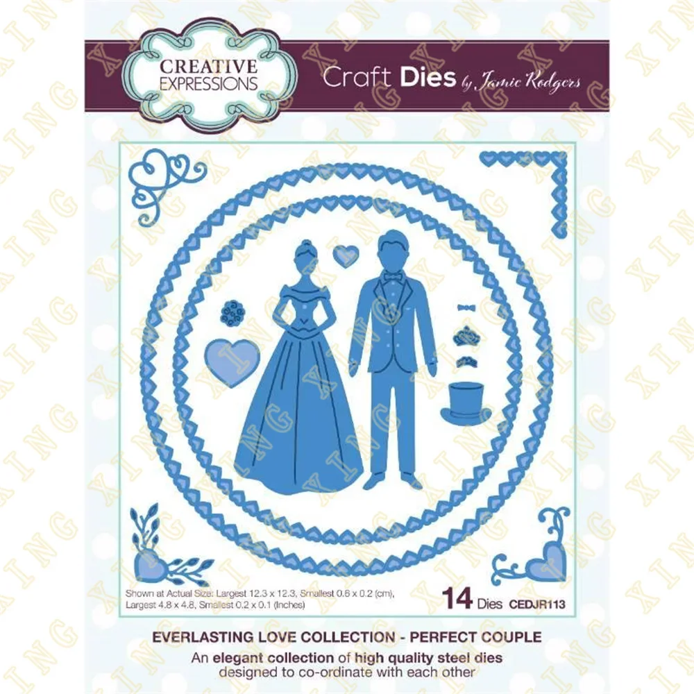 

New Product for 2023 Metal Craft Cutting Dies DIY Scrapbook Paper Diary Decoration Card Handmade Embossing Love Perfect Couple