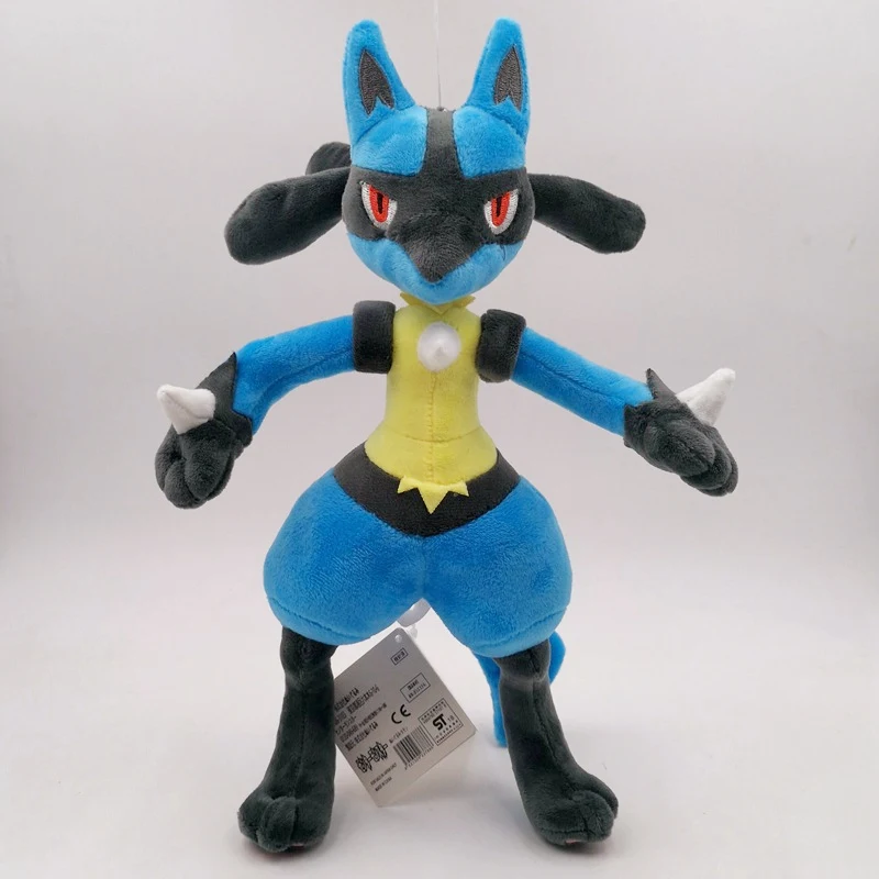 Pokemon Series Riolu Lucario Plush Puppet Decoration Cartoon Stuffed Dolls Toys Kawaii Children Birthday Gift for Boy