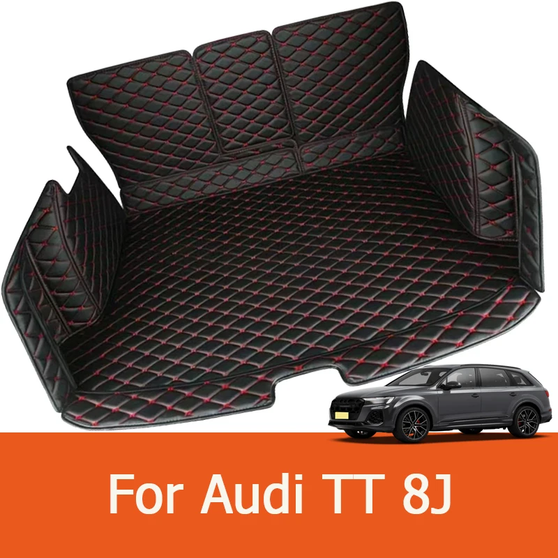 Leather Car Trunk Mat Liner TTS Pad Cargo Pad Carpet For Audi TT 8J 2008-2014 Trunk Boot Mat Tail Cargo Liners