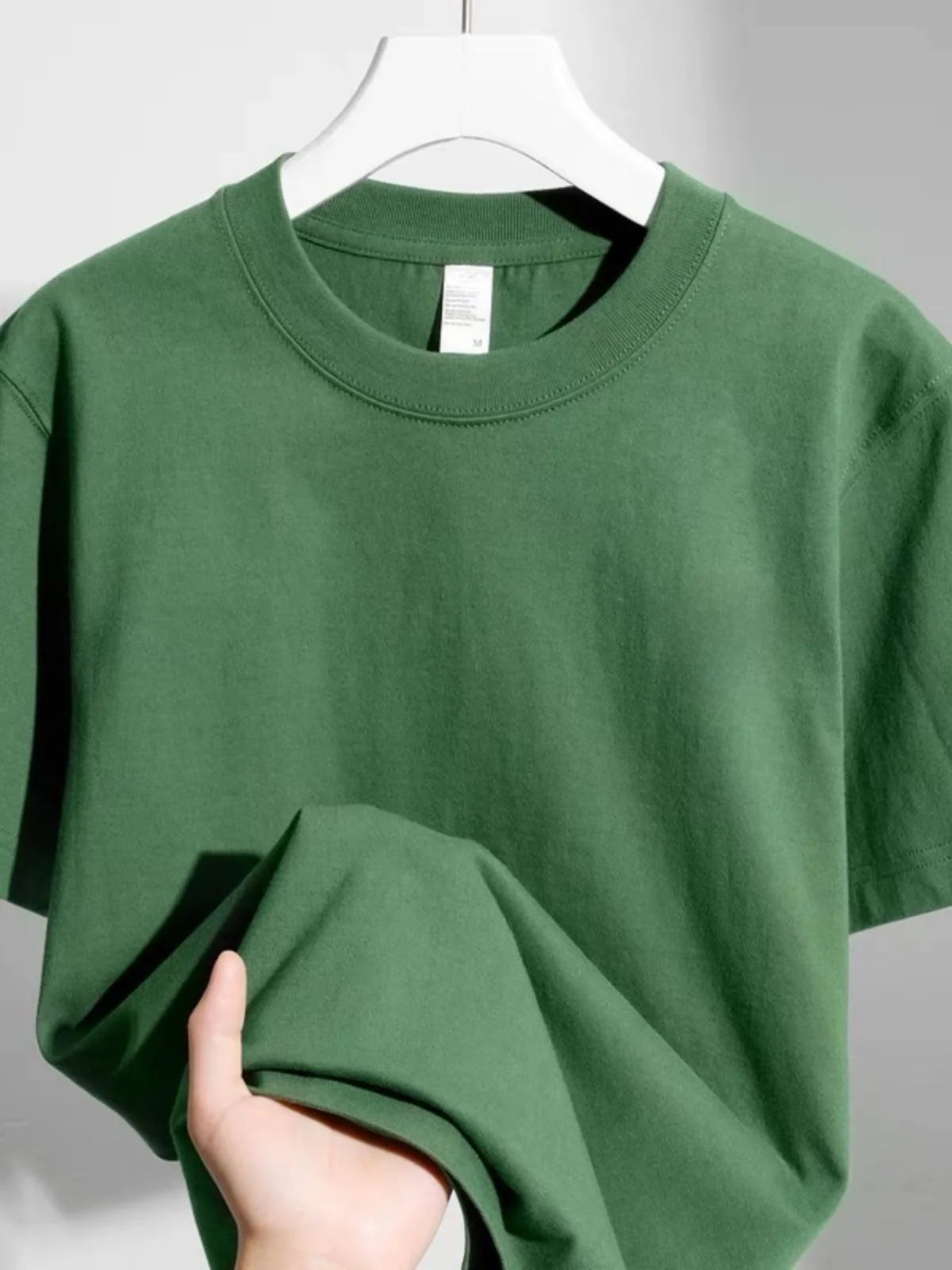 

Свободная унисекс футболка из чистого хлопка с коротким рукавом, летняя, UPF30+, молодежная, модная, с защитой от солнца, круглый вырез, стандартная длина