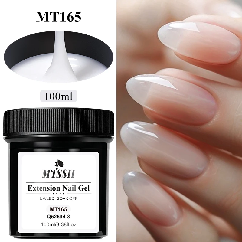 100ml Poly Extension Nagellak Builder UV Nagel Hard Gel Melkwit Transparant Nude Roze Acryl Kristal Soak Off Nagelverlenging Gel