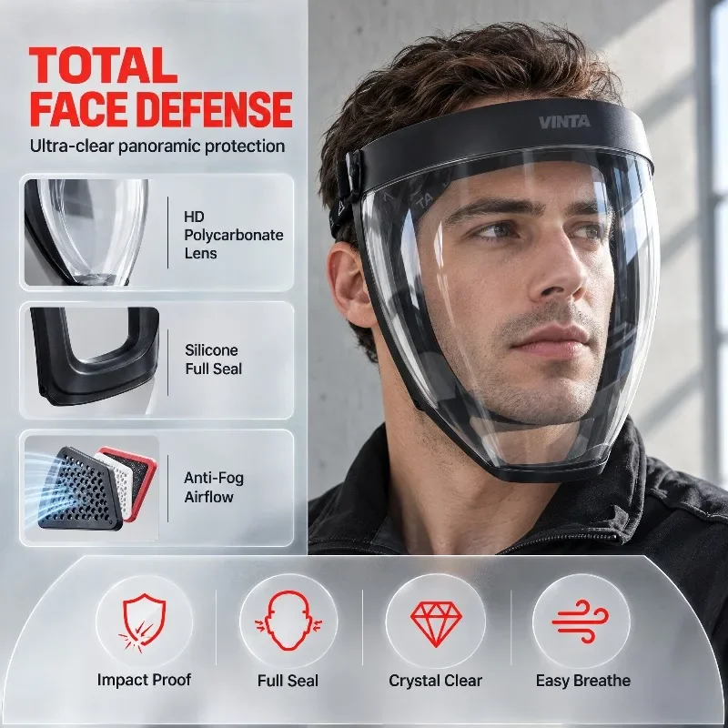Transparent Protection Mask Splashproof Facial Protector Face FaceMask Protective Outdoor Safety Mask Head Cover Work Protection