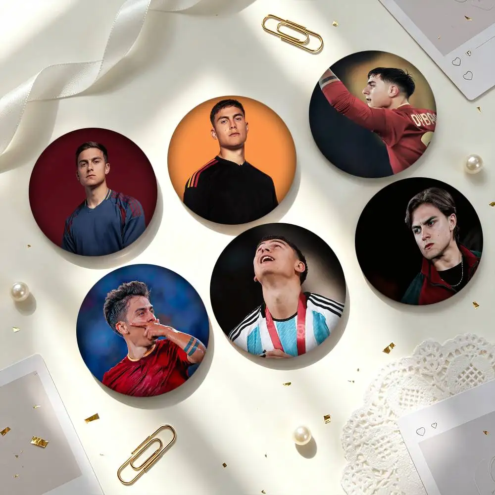 P-Paulo Dybala Argentina Football Star  25mm 32mm 44mm 58mm 75mm Brooches Badges Pins for Accessories Gift
