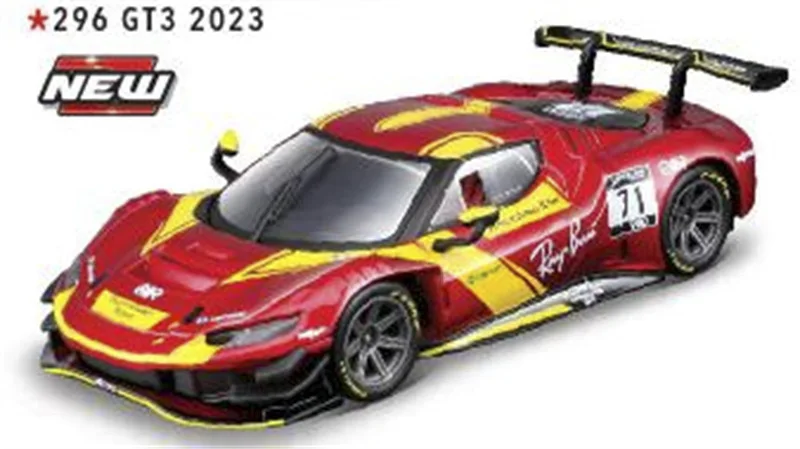 

Bburago 1:43 296 GT3 2023 гоночный красный модель автомобиля