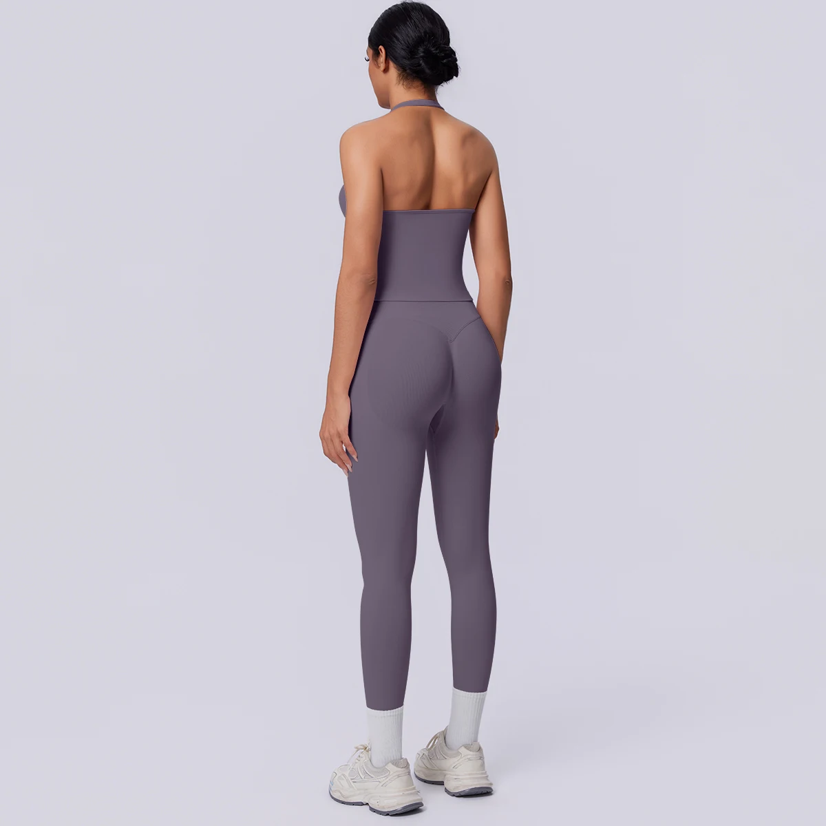 Sport Fitness Kleidung Damen Yoga Set Sommer Gym Lauf-Workout Top Yoga Weste Einfarbige Po-Formende Fitness Hose Yoga Set – Detail 40