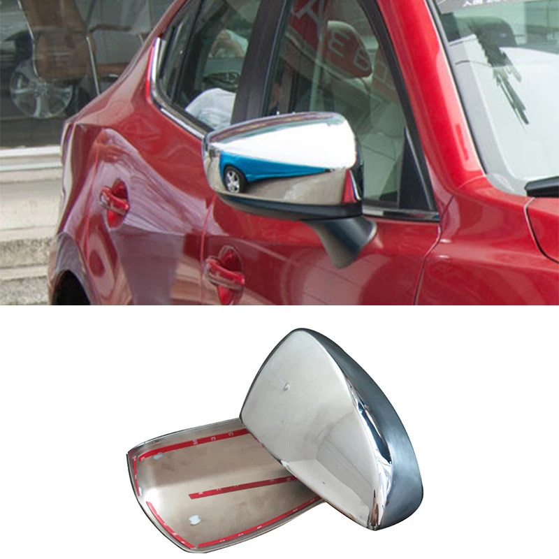 ABS Carbon fibre For Mazda 3 Axela 2014 2015 2016 2017 2018 Accessories Car rearview mirror cover frame Cover Trim Car Styling