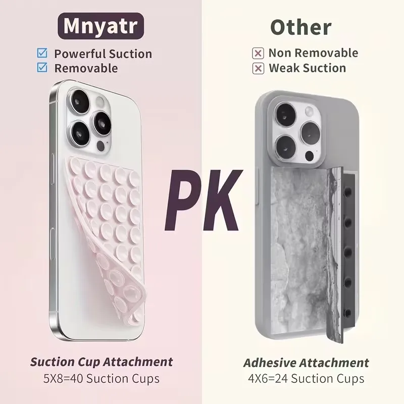 2-Pack Silicone Suction Phone Holder – Adjustable Angle, for Shower, Gym, Yoga, Makeup & Watching view 3