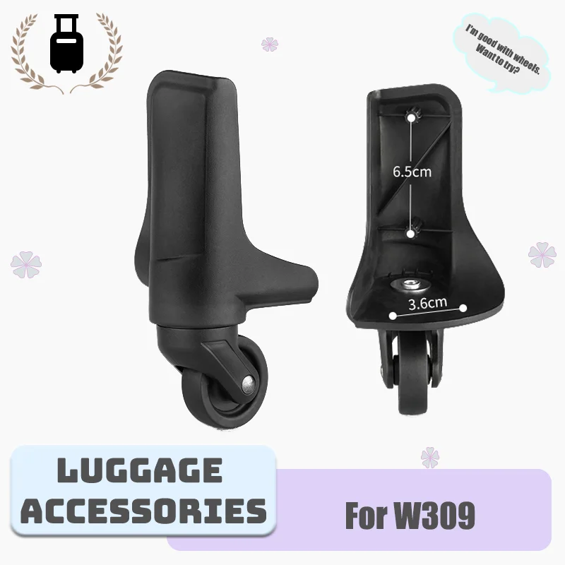 For W309 Luggage Silent Wheels Replacement Parts - Universal Silent 360° Rotating Thickened Wheels