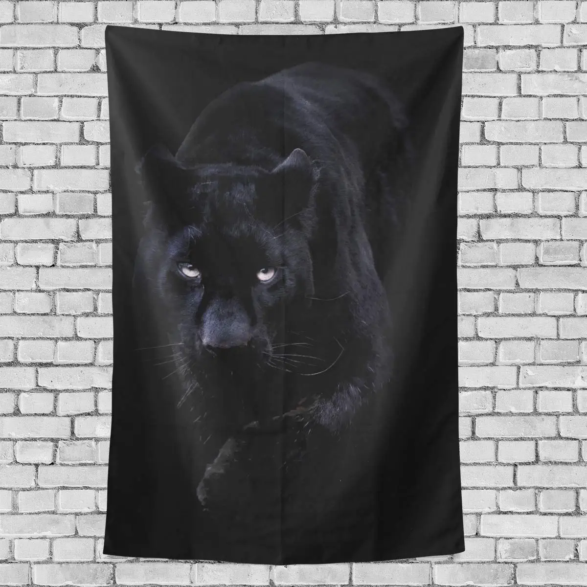 

Tapestry Cool Black Panther Vertical Wild Animals Wall Hanging for Home Decor Bedroom Living Room Dorm Decor Wall Blankets