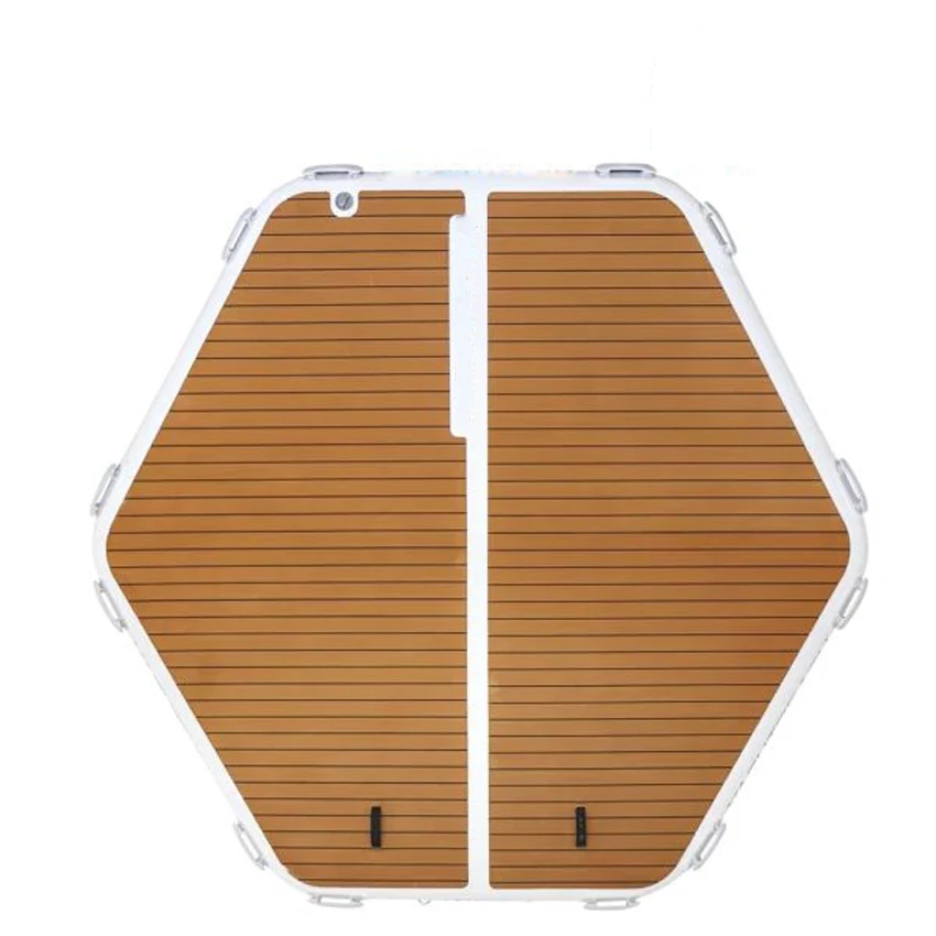 Hexagonal Inflatable Raft Water Platform Floating Dock Inflatable Swim Dock for  Adult Party