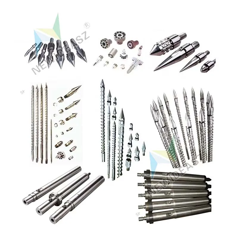 Bimetallic Injection Screw Barrel For Plastic Rubber Manufacturer's Alloy Steel Material For Molding  Barrel
