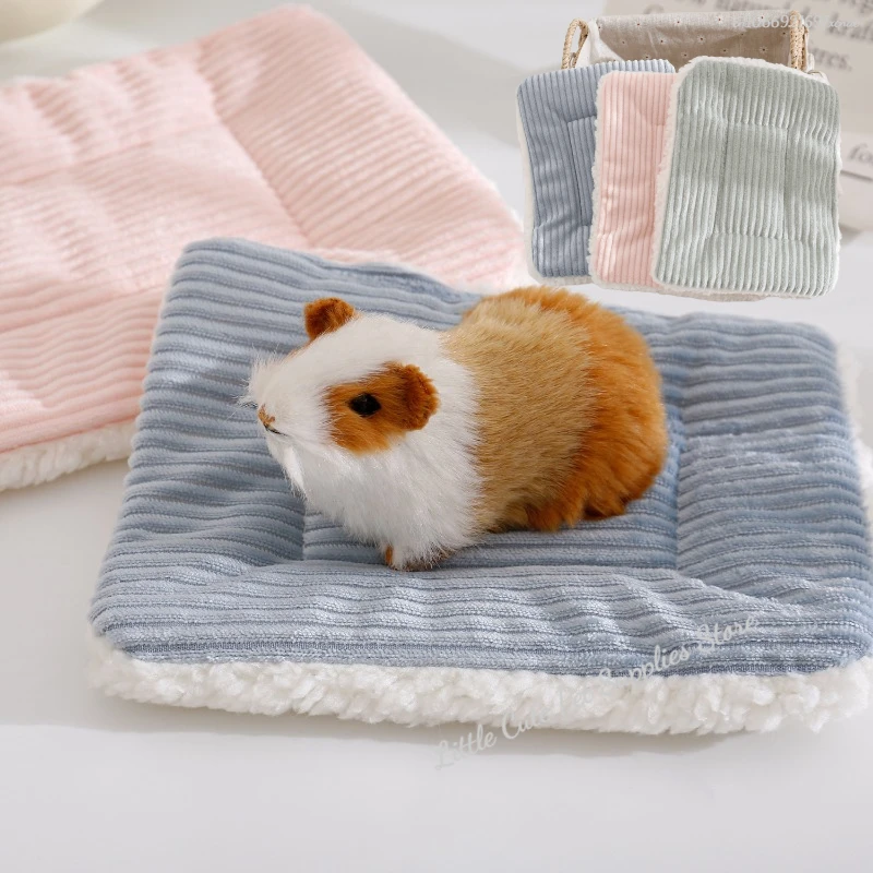 Hamster Bed House Winter Warm Squirrel Hedgehog Rabbit Chinchilla Bed Mat House Nest Hamster Accessories Small Pet Bed Mat