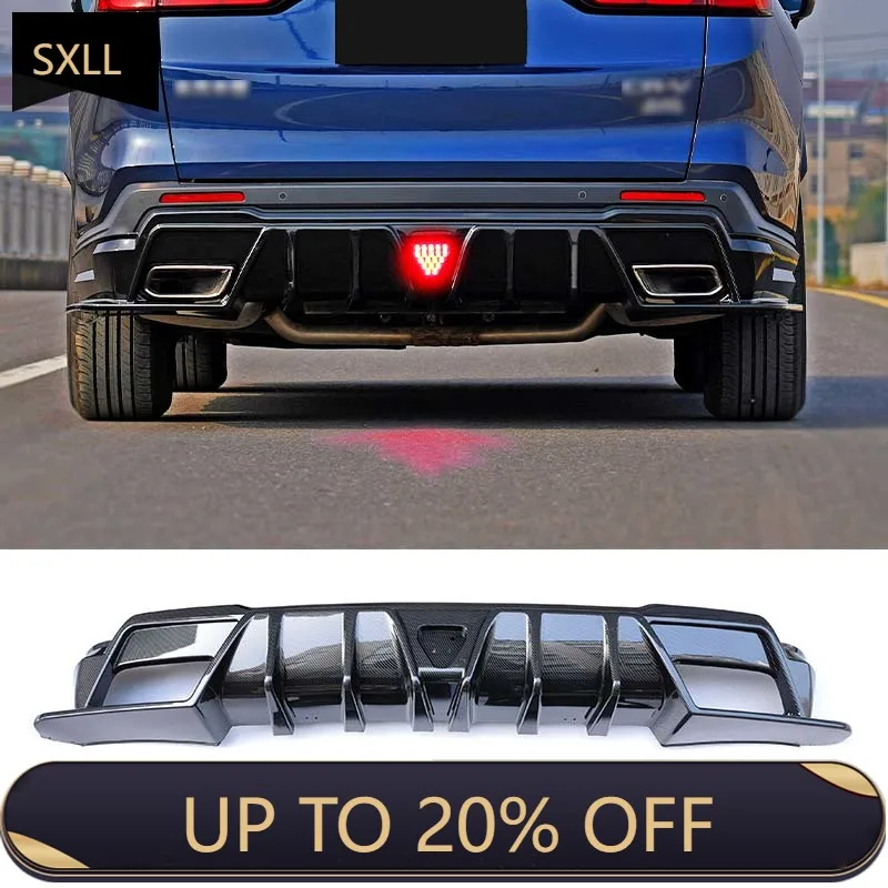 

SXLL CR-V External Parts Car Para Kit Carbon Fiber Exterior Car Rear Bumper Spoiler Tail Lip Protection CRV CR-V 2023