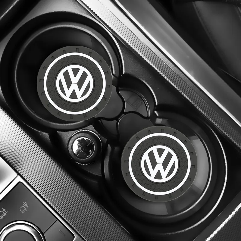 Porte-bouteille de tasse d'eau de voiture, 2 pièces, tapis antidérapant, Gel de silice pour VW Volkswagen Golf Polo Passat Touran, style de voiture