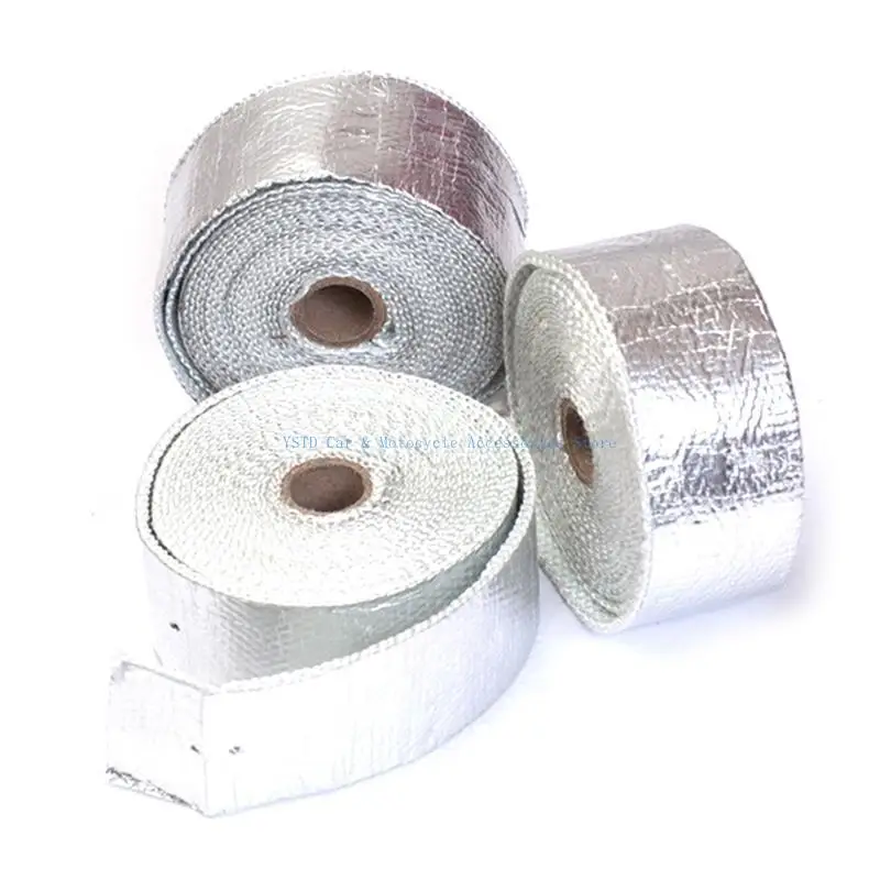 

L5BC 2"x16ft Exhaust Heat Wrap Roll for Car Motorcycle Fiberglass Heat Tape Heat Exhaust Thermal Wrap