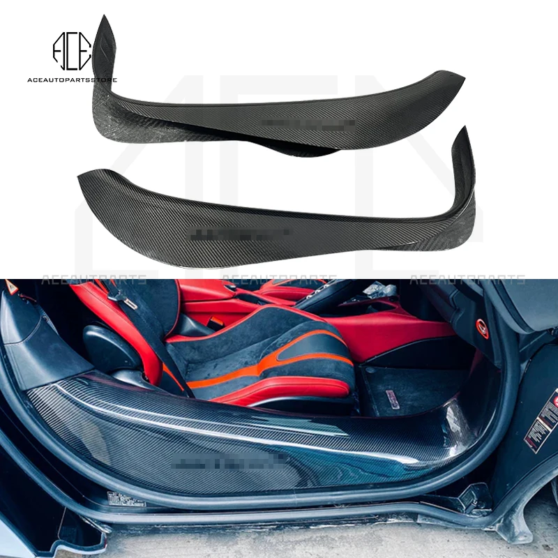 

For McLaren 720s Dry Carbon Fiber Welcome Pedal Door Sills Plates Pedal Car Trim Decoration Accessories OEM Style