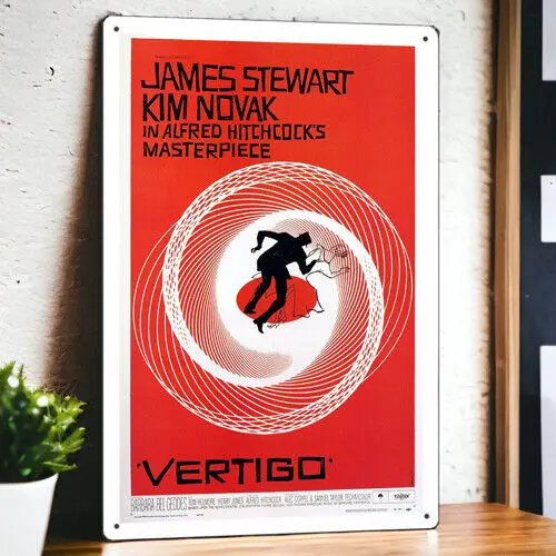 Vertigo (1958) Metal Movie Poster Tin Sign Plaque Film 8